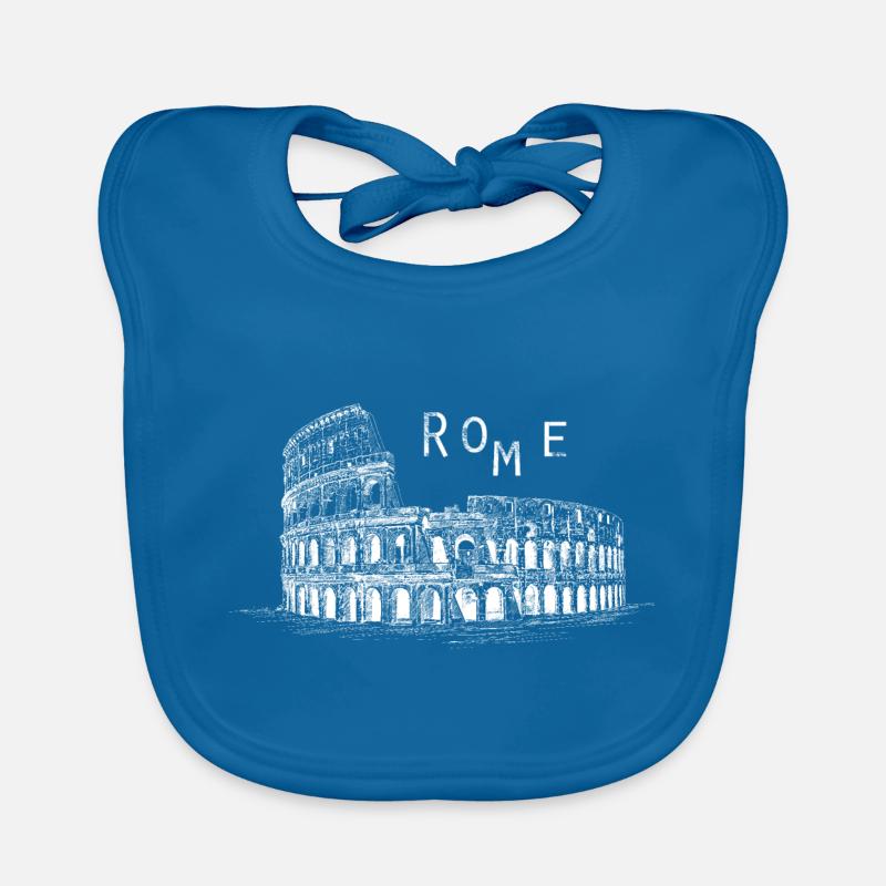 Koloss, Rom - Baby Bio-Lätzchen - Pfauenblau