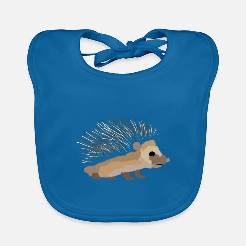 Igel gemalt Baby Bio-Lätzchen
