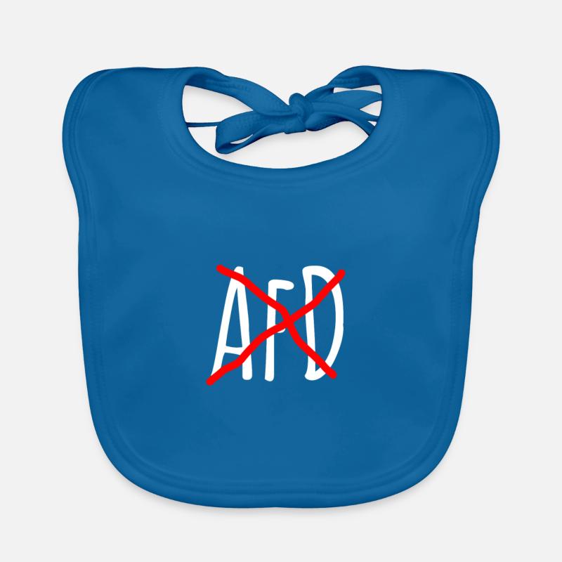 gegen die AfD - Baby Bio-Lätzchen - Pfauenblau
