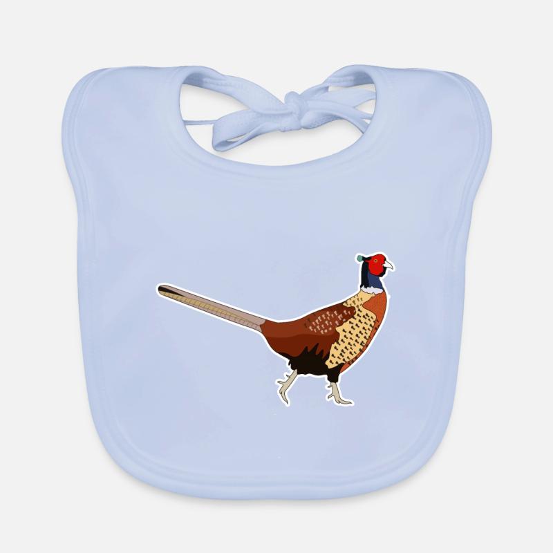 Pheasant motif Black Forest Organic Baby Bibs