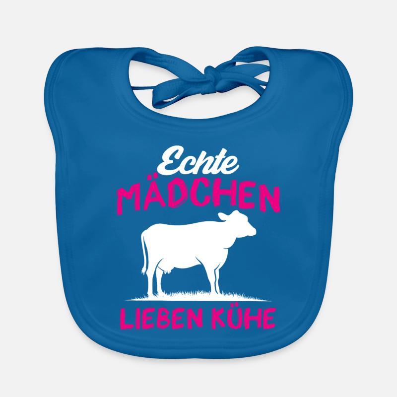 Echte Mädchen lieben Kühe Baby Bio-Lätzchen