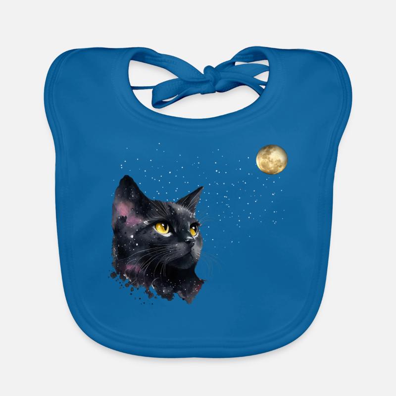 LE CHAT ET LA LUNE Bavoir bio Bébé