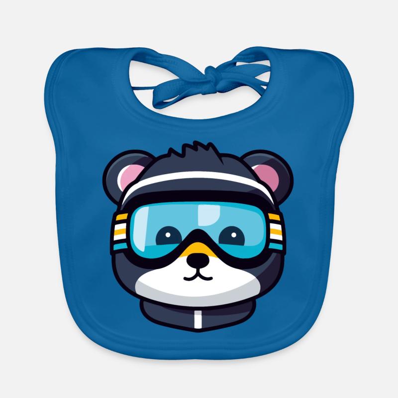 Bande dessinée Ski Bear Bavoir bio Bébé