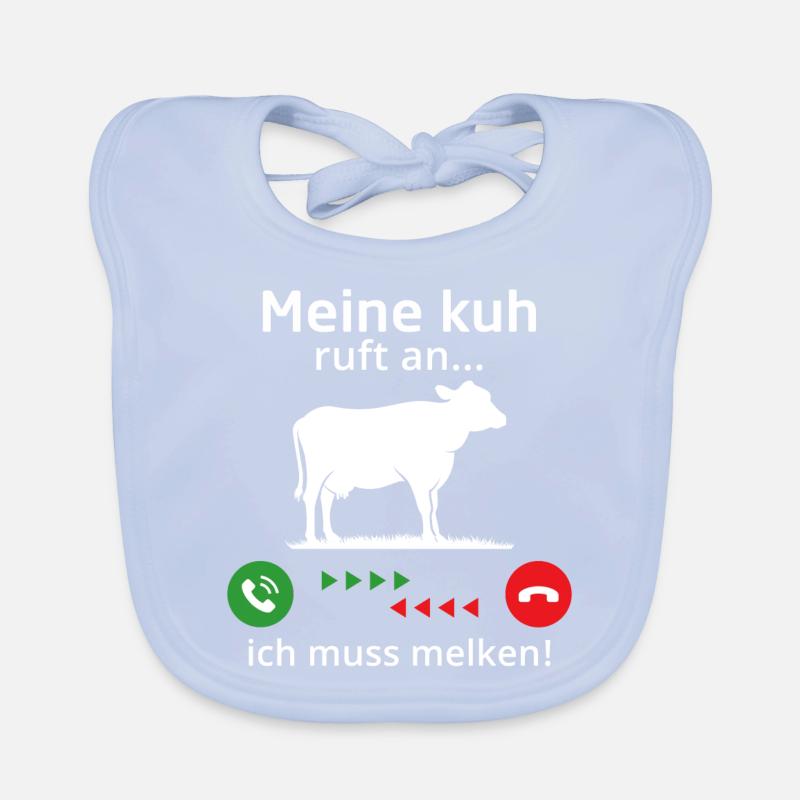 Meine kuh ruft an ich muss melken Baby Bio-Lätzchen