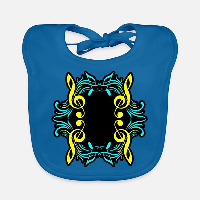 Music notes symbol clef Organic Baby Bibs