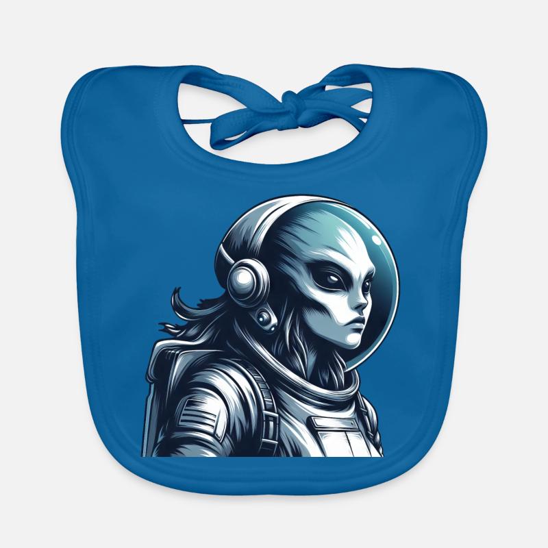 Alien Astronaut Space Exploration Organic Baby Bibs