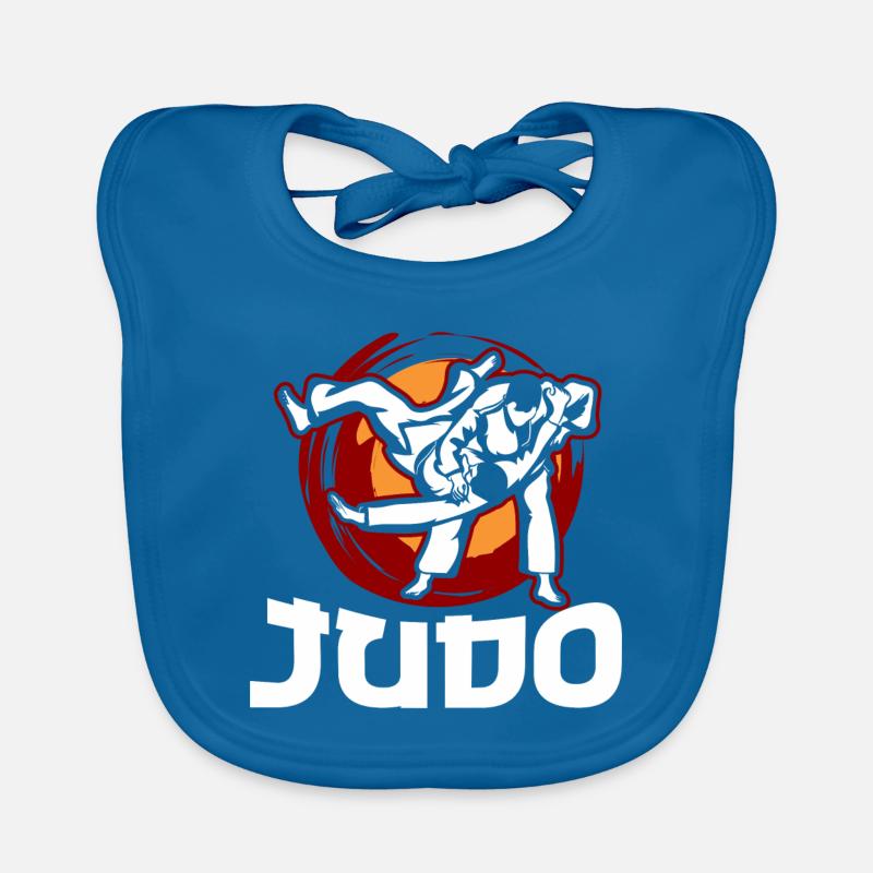 judo - Baby Bio-Lätzchen - Pfauenblau