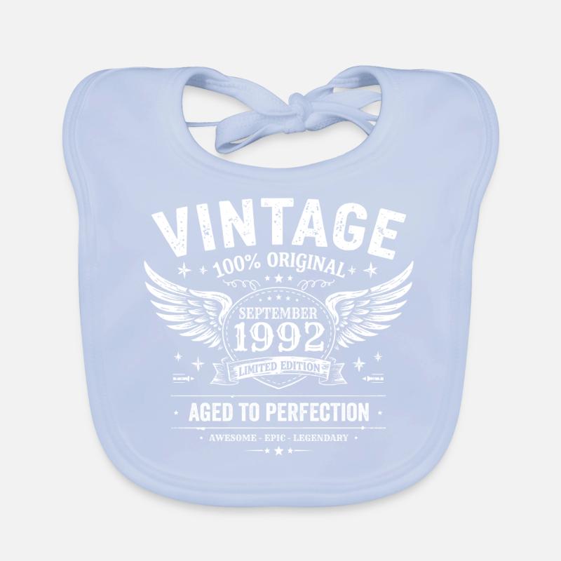 Born in September 1992 Organic Baby Bibs