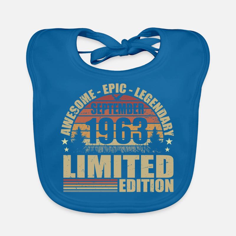 1963 September 1963 Anniversary September 1963 Organic Baby Bibs