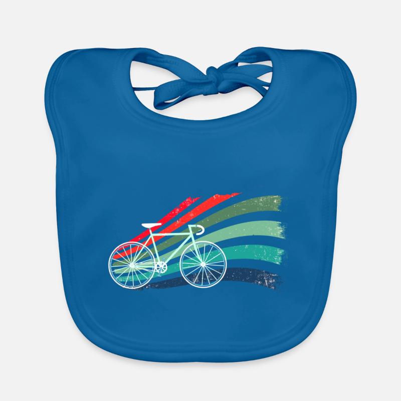 Fahrrad,malerei, illustration,bunt,retro Baby Bio-Lätzchen