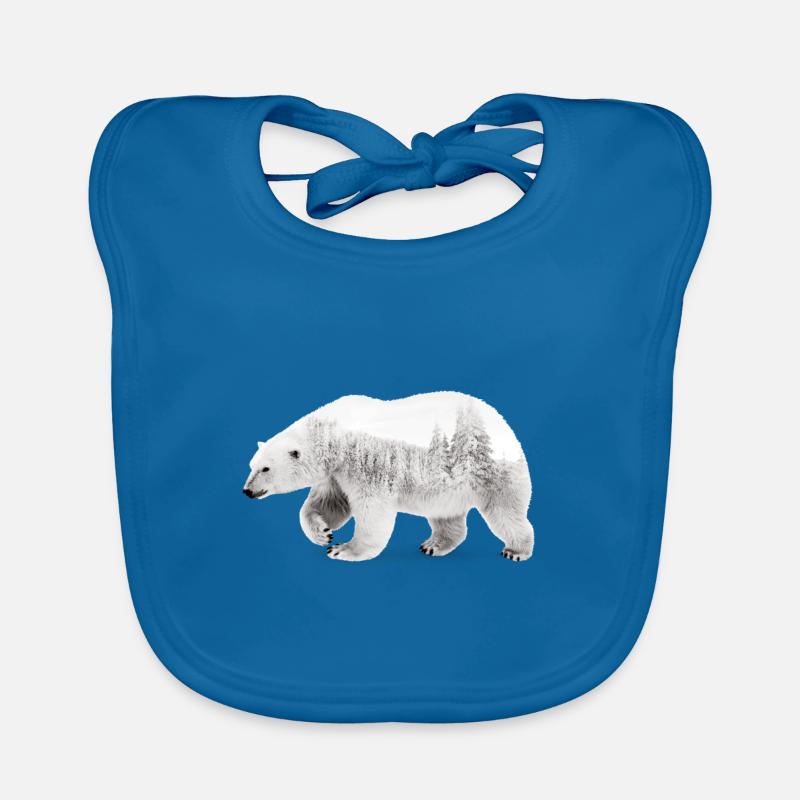 Ours arctique Bavoir bio Bébé