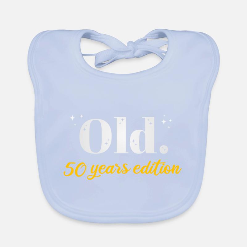 50 Years Old Ironic 50th Birthday Gift Organic Baby Bibs