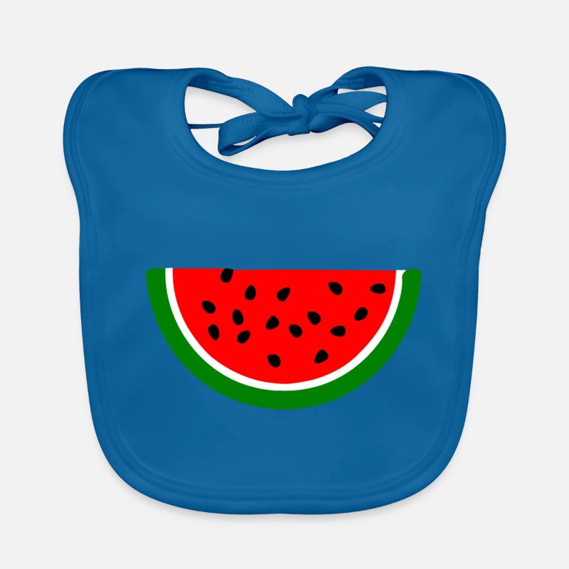 Wassermelone Melone - Baby Bio-Lätzchen - Pfauenblau