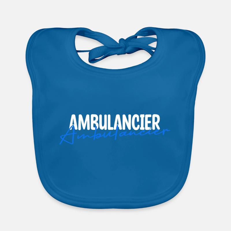 Ambulancier. Bavoir bio Bébé