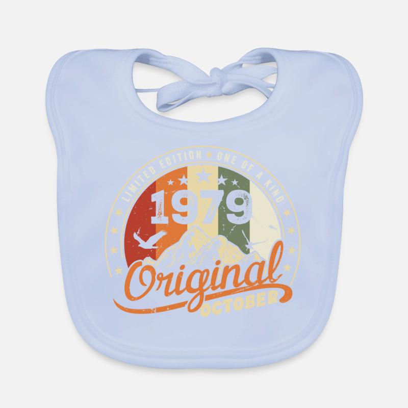October 1979 Birthday Gift October 1979 Organic Baby Bibs