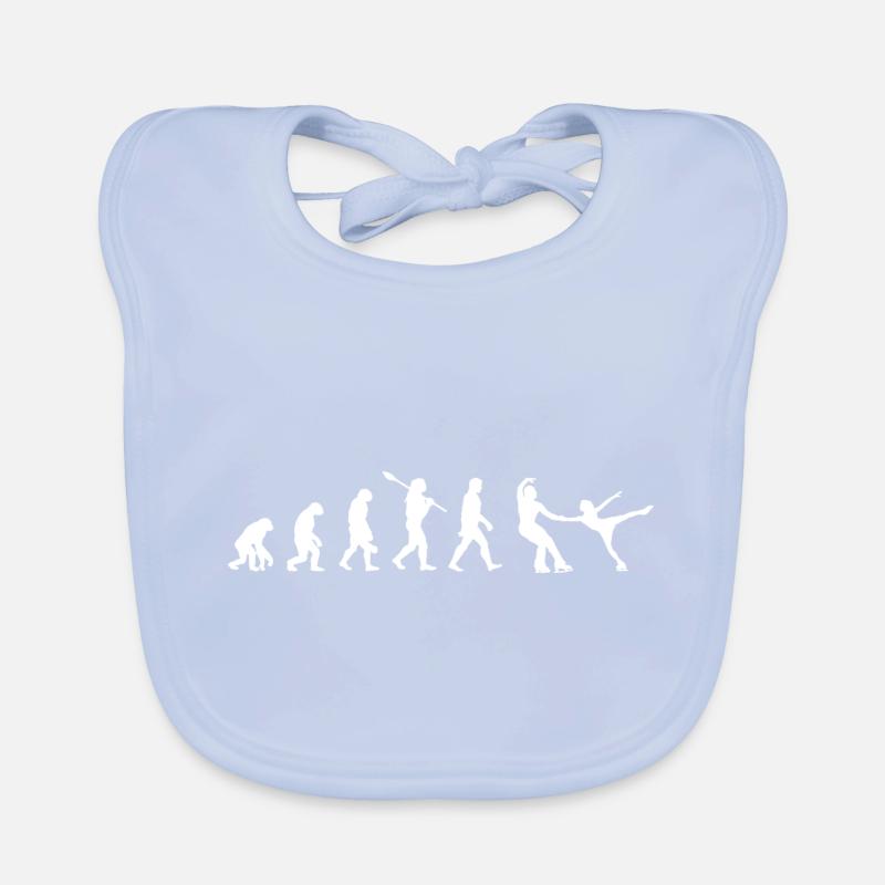 Figure Skaters - Evolution of Man / Darwin Organic Baby Bibs