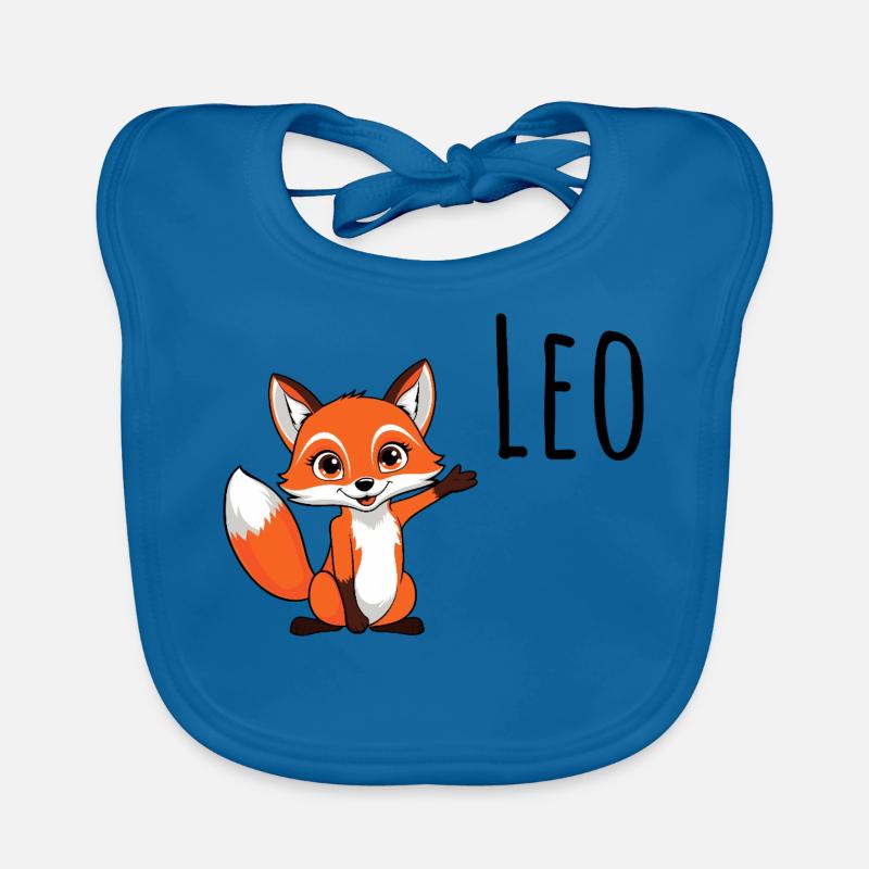 Fox Leo - My Name Is Leo - Cute Forest Animal Organic Baby Bibs