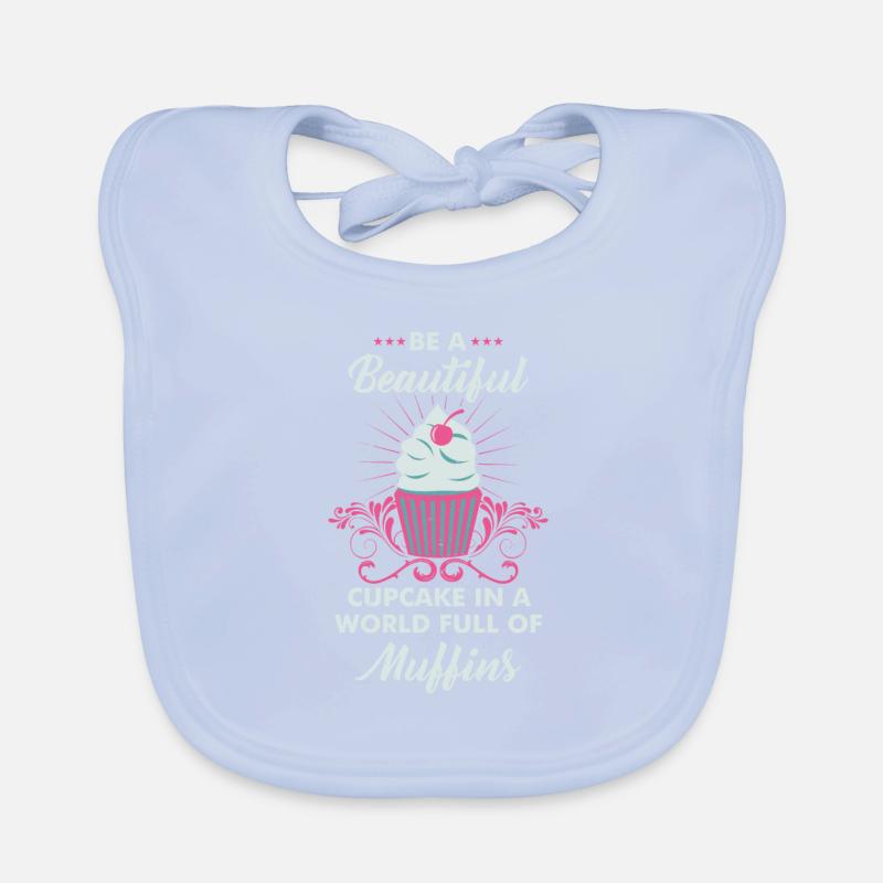 Cupcake Muffin Bäcker Backen Motivation Geschenk Baby Bio-Lätzchen