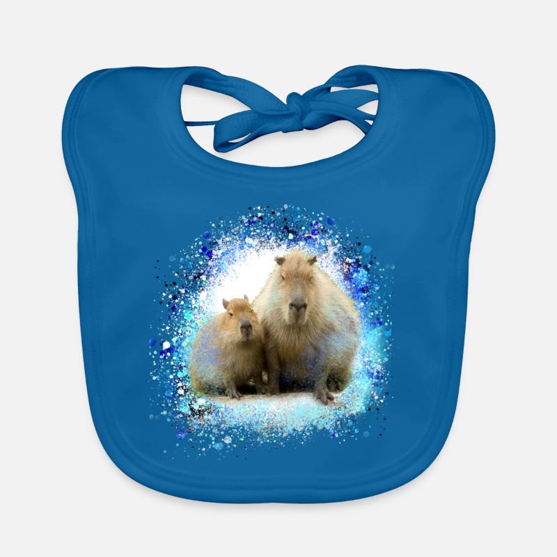Capybara,Pig,Graffiti,Capybara,Duo Organic Baby Bibs