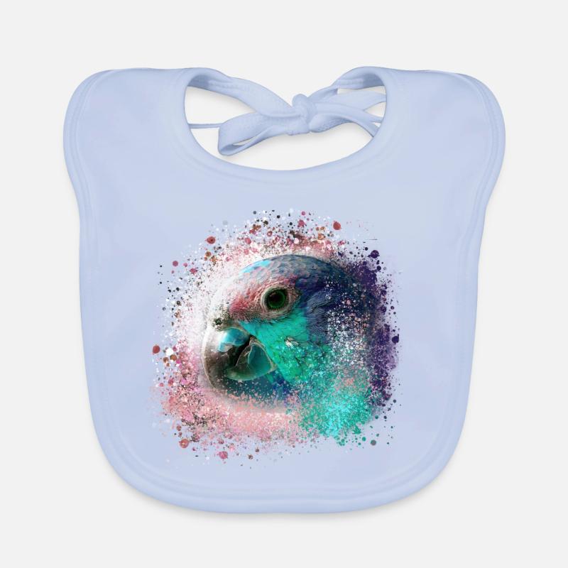 Papagei, ara, aquarell vogel, graffiti,bunt Baby Bio-Lätzchen