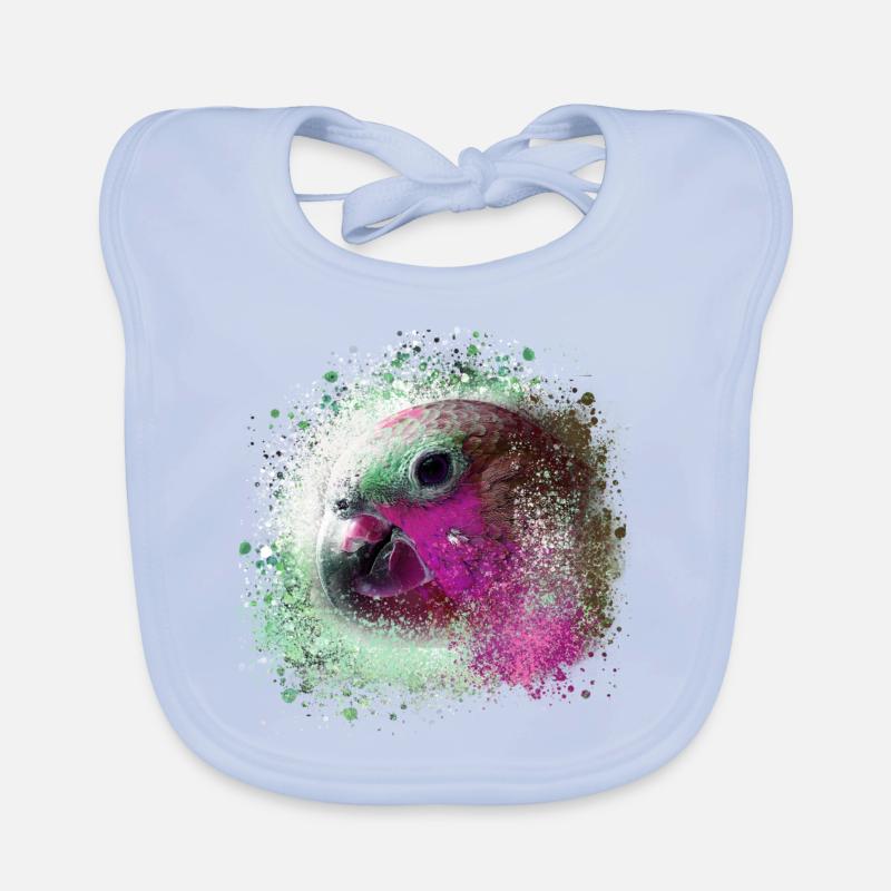 perroquet, ara, aquarelle oiseau, graffiti, coloré Bavoir bio Bébé