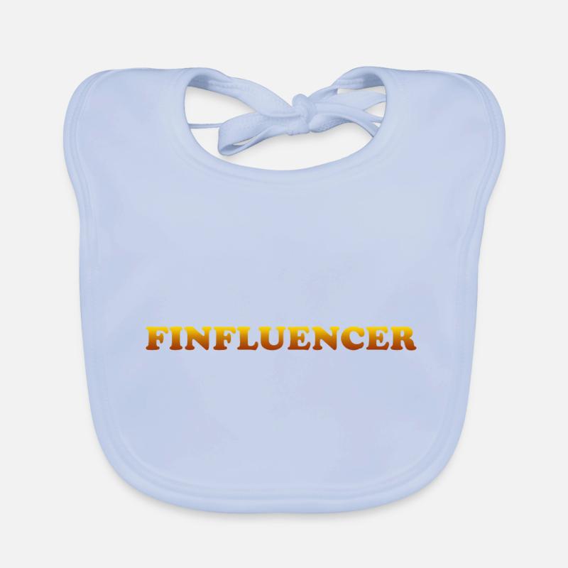Finfluencer Influencer Graphic Organic Baby Bibs