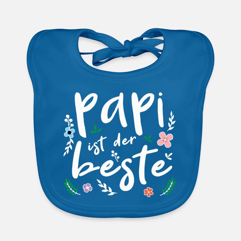 Papi ist der beste - Vatertag Baby Bio-Lätzchen