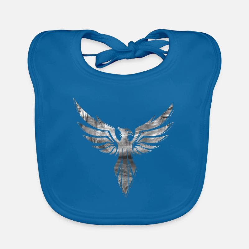 phoenix,vogel,graffiti,silber Baby Bio-Lätzchen