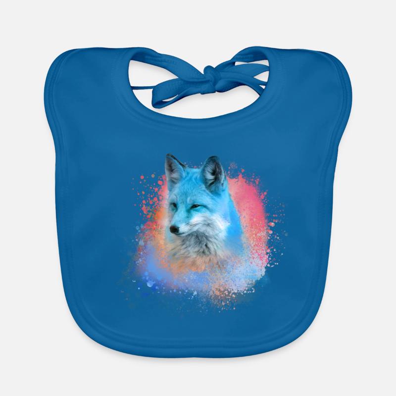 fuchs ,Graffiti, Malerei,fuchs ,aquarell Baby Bio-Lätzchen