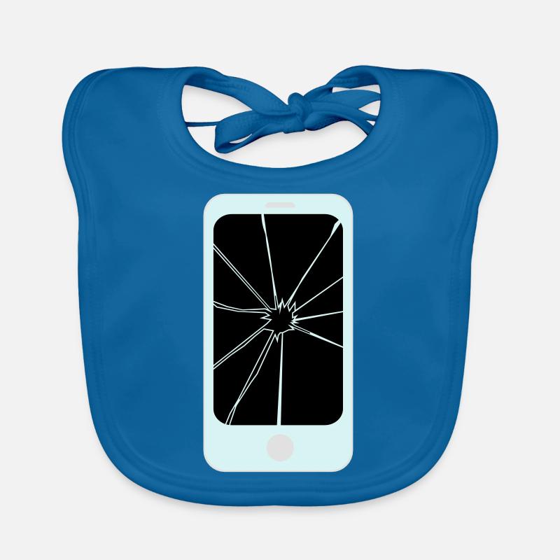 spider app - Bavoir bio Bébé - bleu paon