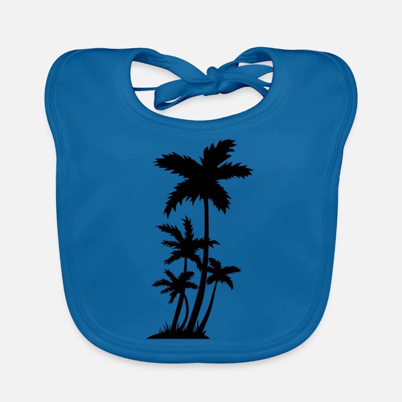 palm trees Bavoir bio Bébé