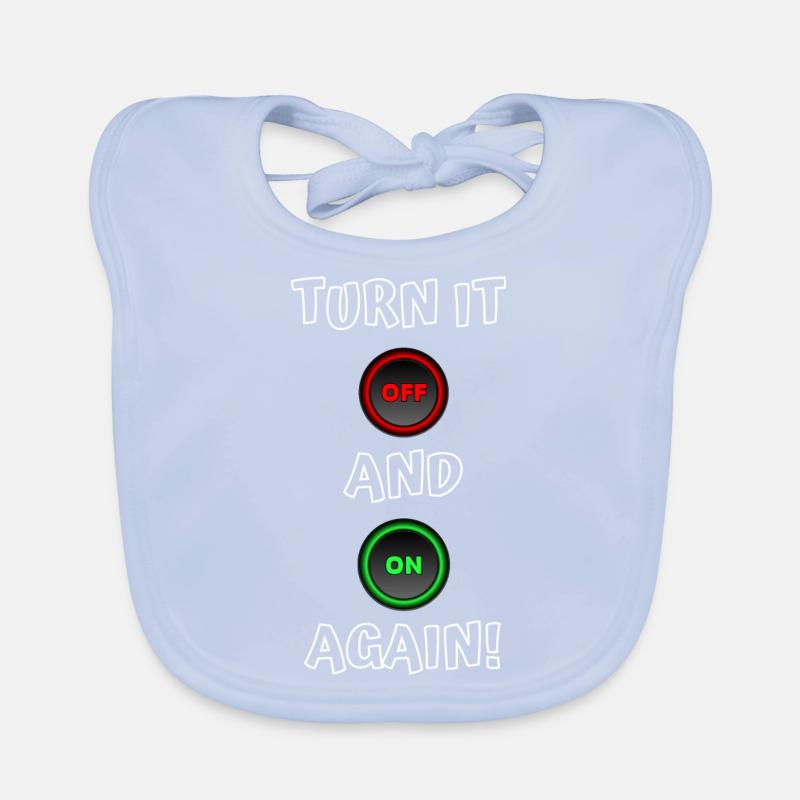 Turn it off and on again Organic Baby Bibs