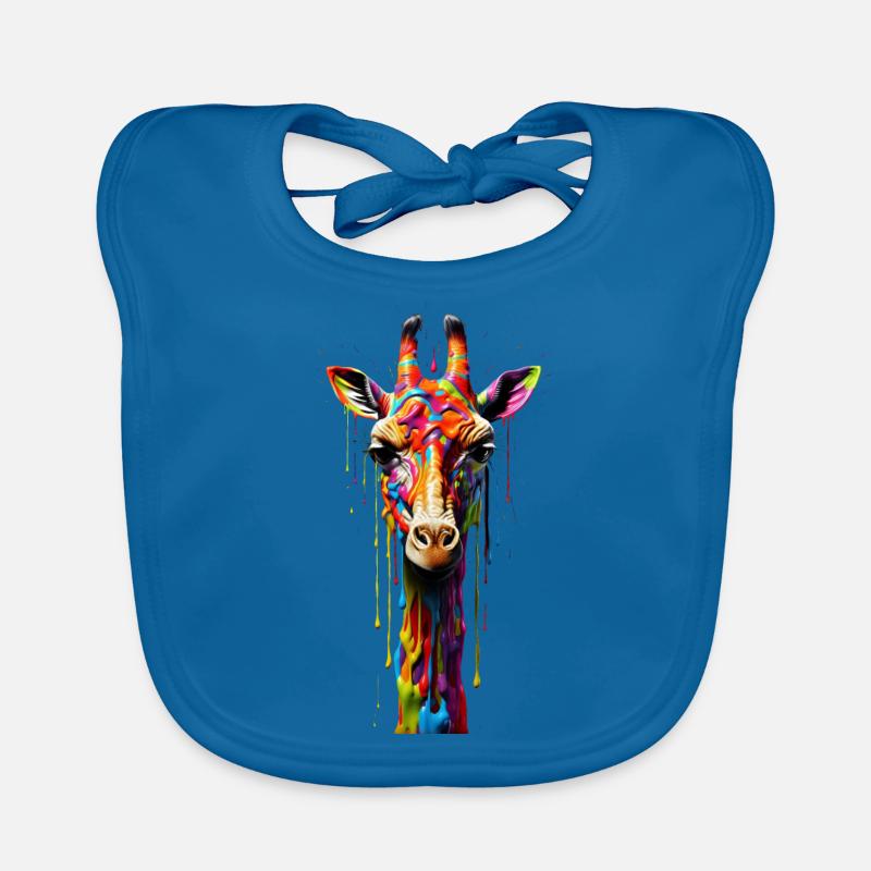 Rainbow Giraffe Baby Bio-Lätzchen