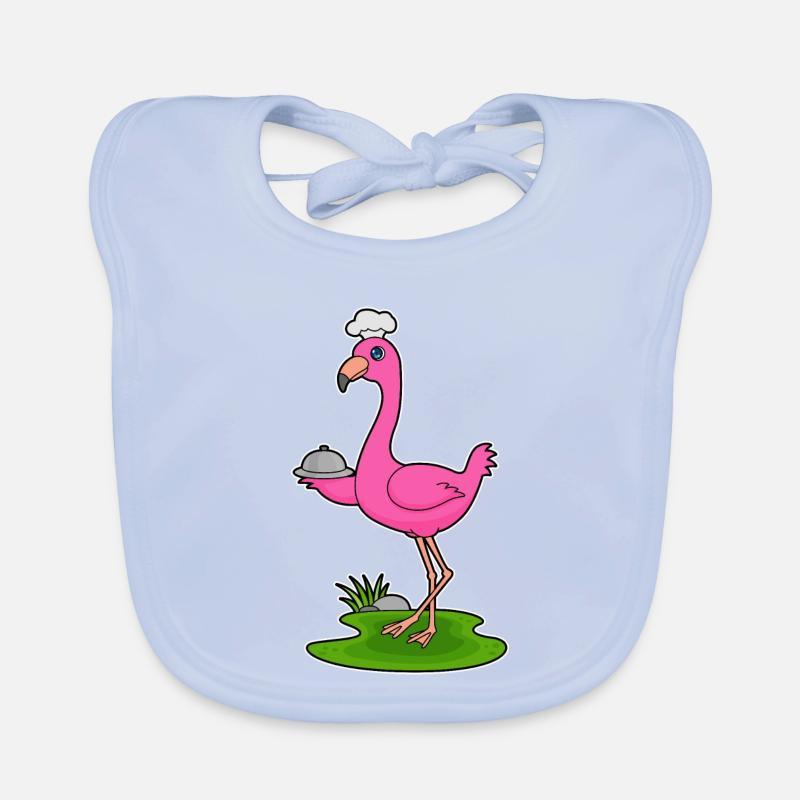 Flamingo Cooking Cooking Serving Bell Organic Baby Bibs