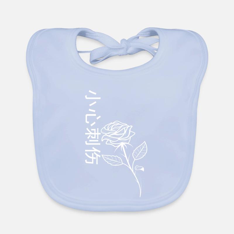 Rose caution Prickly Organic Baby Bibs