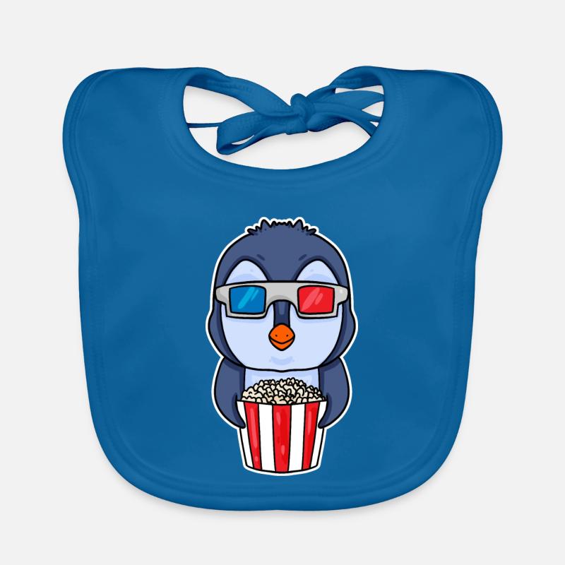 Popcorn Cinema Penguin Organic Baby Bibs