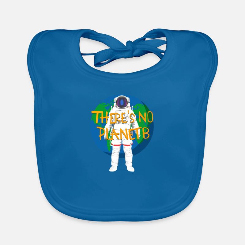 Il n’y a pas de slogan Planète B avec astronaute Bavoir bio Bébé
