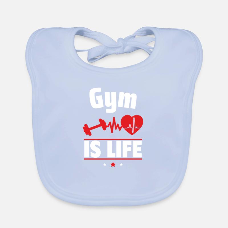 Strength training is life Organic Baby Bibs