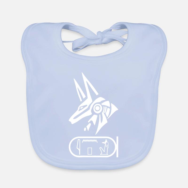 Dieu égyptien Anubis (blanc) Bavoir bio Bébé