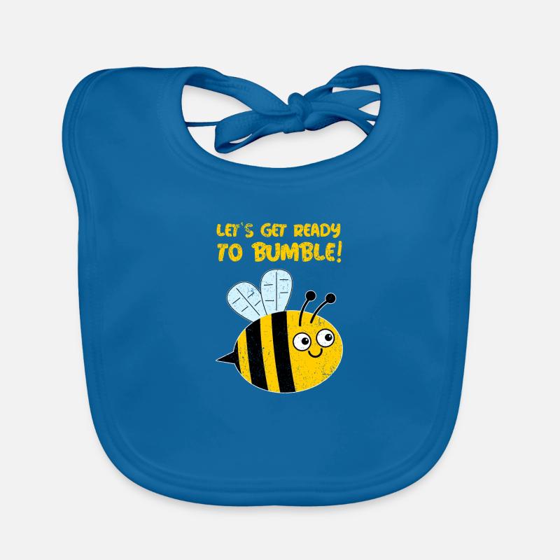 Let's Get Ready To Bumble! Cute Bee Pun Organic Baby Bibs