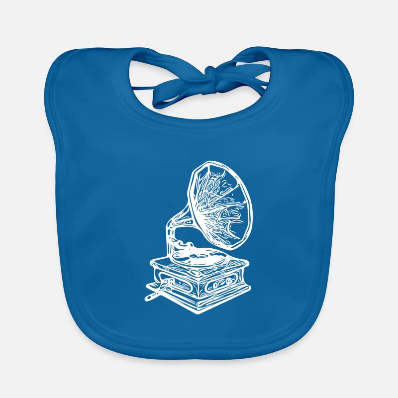 Gramophone for playing analog vinyl Organic Baby Bibs