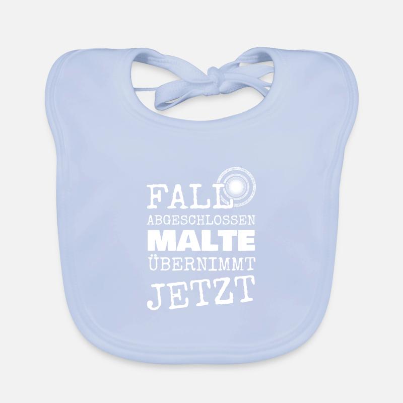 First name Malte Organic Baby Bibs