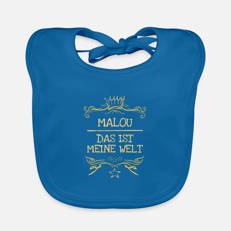 Malou als Mädchenname Baby Bio-Lätzchen