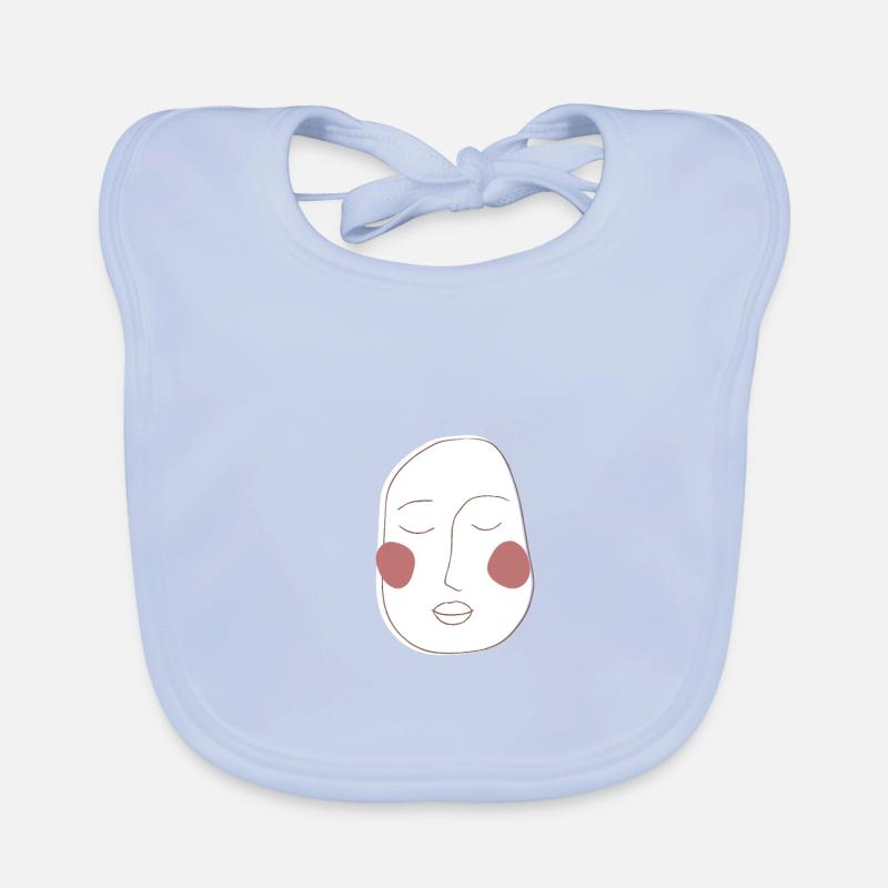 Face abstract Organic Baby Bibs