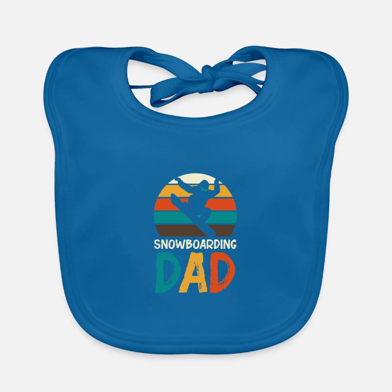 Snowboard Snowboarding Snowboarder Ski lovers Organic Baby Bibs