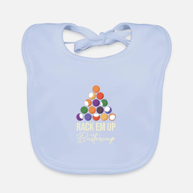 Billiard Papa Pool Player Snooker Queue 8 Ball Lie Organic Baby Bibs