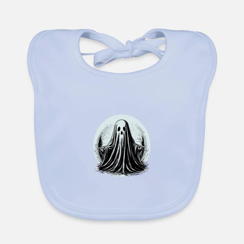 Awesome graphical ghost design Organic Baby Bibs