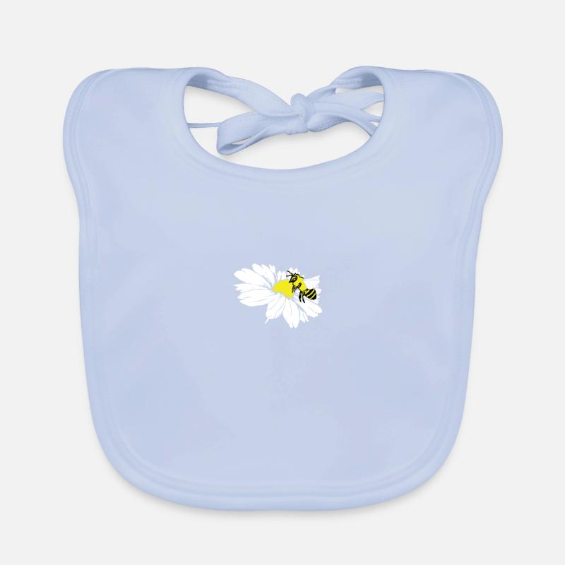 Bee Blossom Honey Bee Chamomile Daisies Organic Baby Bibs