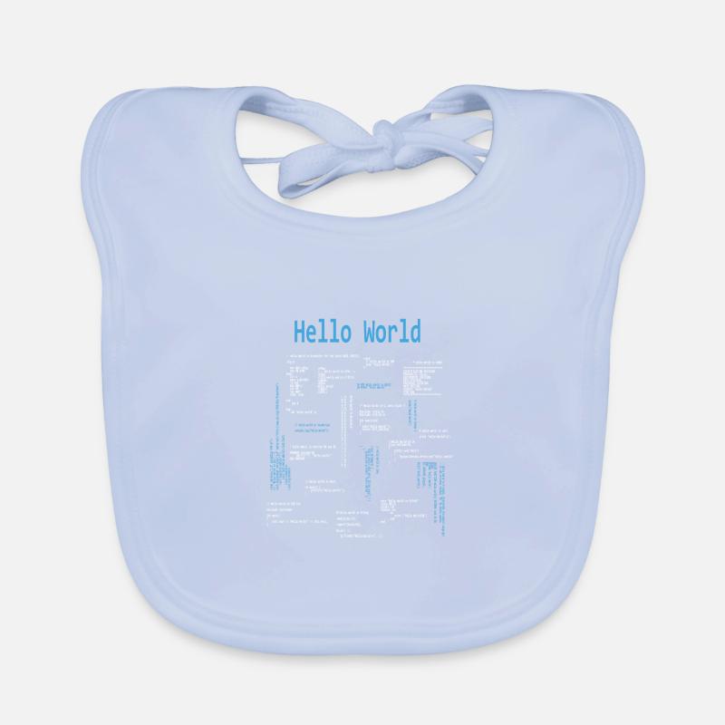 Hello World Programmiersprachen Programmierer Nerd Baby Bio-Lätzchen
