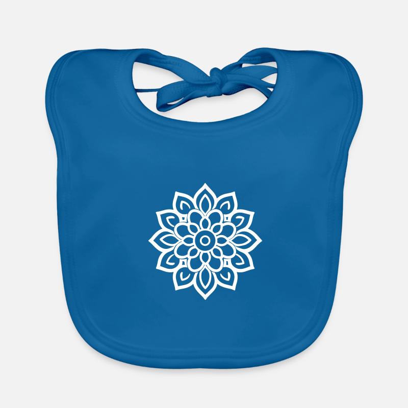 Logo de la fleur de mandala Bavoir bio Bébé